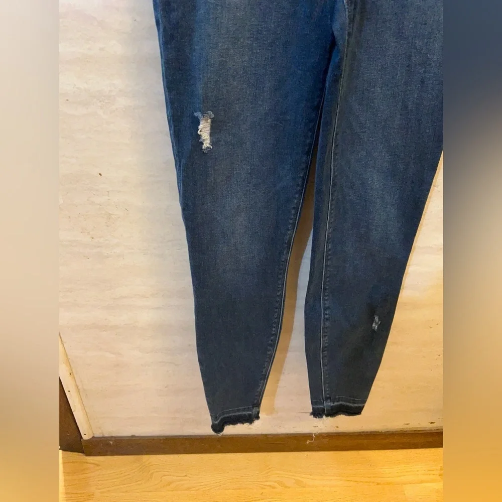 SPANX Distressed Ankle Skinny Jeans High-Rise Tummy Shaping